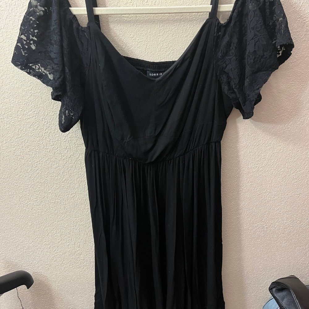 Torrid - Black Cold Shoulder Dress